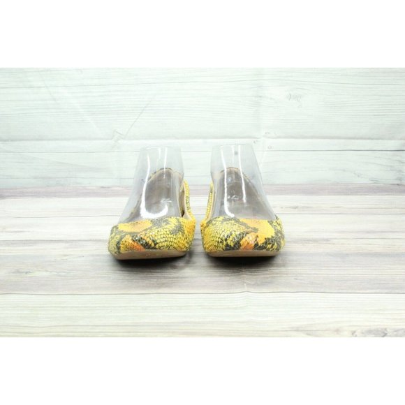 BOC Born Concept Reptile Yellow Batik Snakeskin Pattern Ballet Flats Size 7.5 - Picture 4 of 10